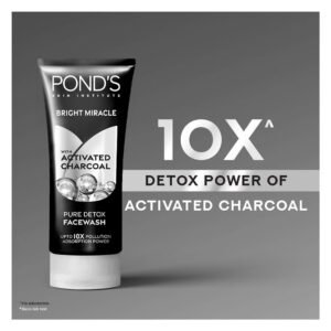 Pond's Bright Miracle Pure Detox Face Wash With Activated Charcoal, 100g