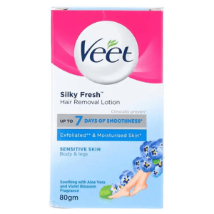 VEET HAIR REMOVAL LOTION SENSITIVE SKIN BLUE 80G MEDIUM