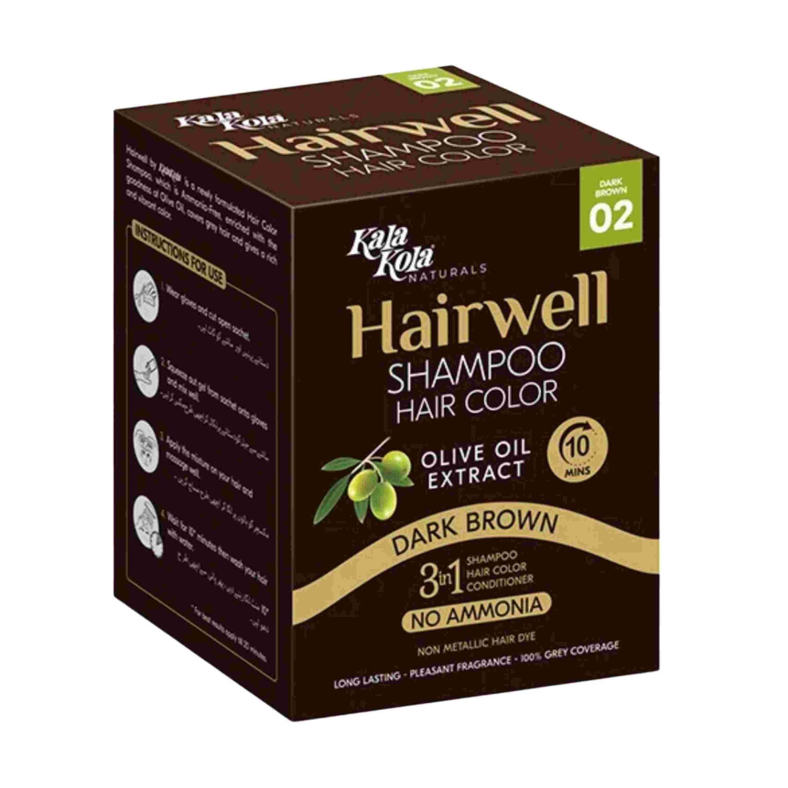 KALAKOLA HAIRWELL SHAMPOO DARK BROWN 02