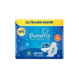 BUTTERFLY SANITARY PADS DOUBLE XL 16PCS RETAIL 480
