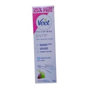 VEET HAIR REMOVAL CREAM SENSITIVE SKIN BLUE 32G SMALL EXTRA FREE