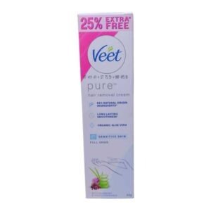 VEET HAIR REMOVAL CREAM SENSITIVE SKIN BLUE 63G MEDIUM EXTRA FREE