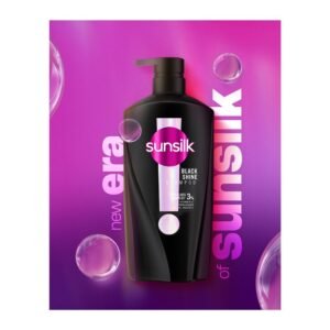Sunsilk Black Shine Vita-Gloss Complex 3% Shampoo, Vitamin C, Lactic Acid, For Glossy Hair, 650ml