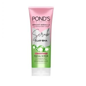 PONDS FACE WASH BRIGHT MIRACLE ULTIMATE PORE CLEAR SCRUB CLAY BHA 100G IMPO