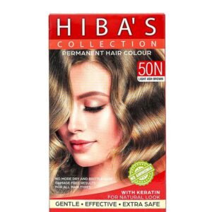 Hiba's Collection Hair Color 50N Light ASH Brown (60-ml)