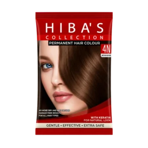 Hiba's Collection Hair Color 4N Medium Brown 20 ML (S)