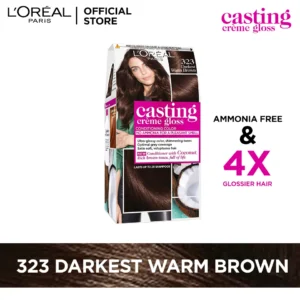 Loreal paris casting creme gloss 323 darkest warm brown hair color