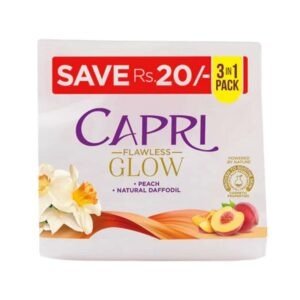 CAPRI FLAWEES GLOW SOAP 3 IN 1 BUNDLE PACK ORANGE 120G