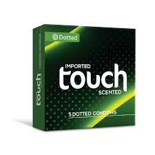 Touch dotted pack of 5 condoms