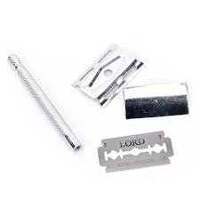 Platinum Bladed Double Edge Razor Kit for Zero Irritation - Stainless Steel Safety Razor Kit for Comfortable Wet Shaving HL-948
