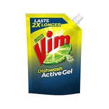 Vim Lemon Dishwashing Liquid Pouch 750ML