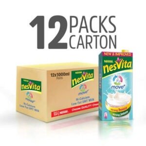 NESVITA High Calcium, Low Fat UHT Milk 1000ml Pack of 12