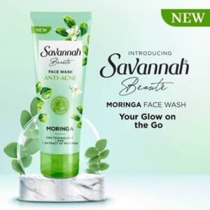 Savannah Beauté Anti-Acne Face Wash with Moringa Extract – Oil Control & Clear Skin Formula - Top Selling - Trendy