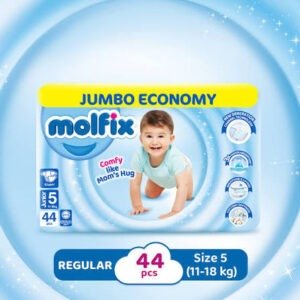 Molfix Diaper Jumbo Pack - Size5, Junior (11-18Kg, 44 Pcs)