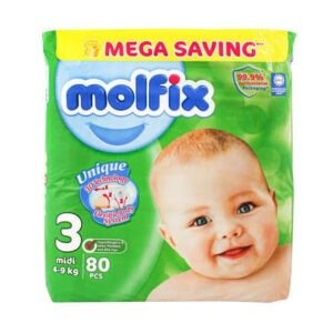 Molfix 3D Mega Midi Pack (Size-3, 80Pcs)
