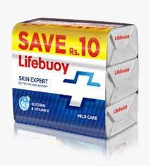 Lifebuoy Mild Care Soap Bar Trio 125G