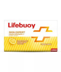 Lifebuoy Skin Expert Lemon Fresh Soap Bar with Lemon Extract, Glycerin & Vitamin E – 125g