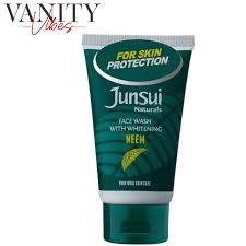 Junsui Naturals Neem Whitening Face Wash 50g – Herbal Deep Cleansing Face Wash for Acne Control, Oil Control & Clear Bright Fresh Skin Glow 50g