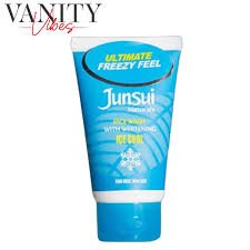Junsui Naturals Ice Cool Whitening Face Wash 50g – Deep Cleansing Cooling Gel for Oil Control, Fresh Breath Skin Feel & Bright Glowing Skin Appearance
