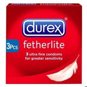 Durex Condoms Fetherlite Ultra Thin 3'S, Feel Thin With Thinner Condoms For Greater Sensitivity