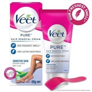 Veet Hair Removal Cream For Sensitive Skin 50g with Aloe Vera & Vitamin E
